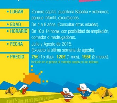 talleres de verano 2015 guarderia bababa zamora
